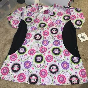 Brand New Owl Scrub Top